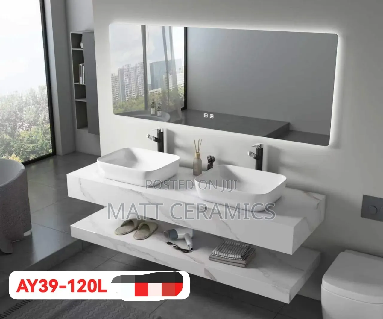 Double Marble Bathroom Cabins