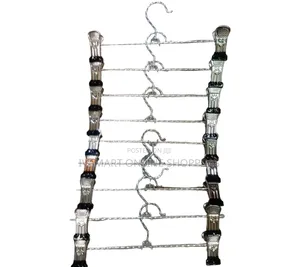 Metallic Trouser Hangers With Pegs - 10 in a Pack