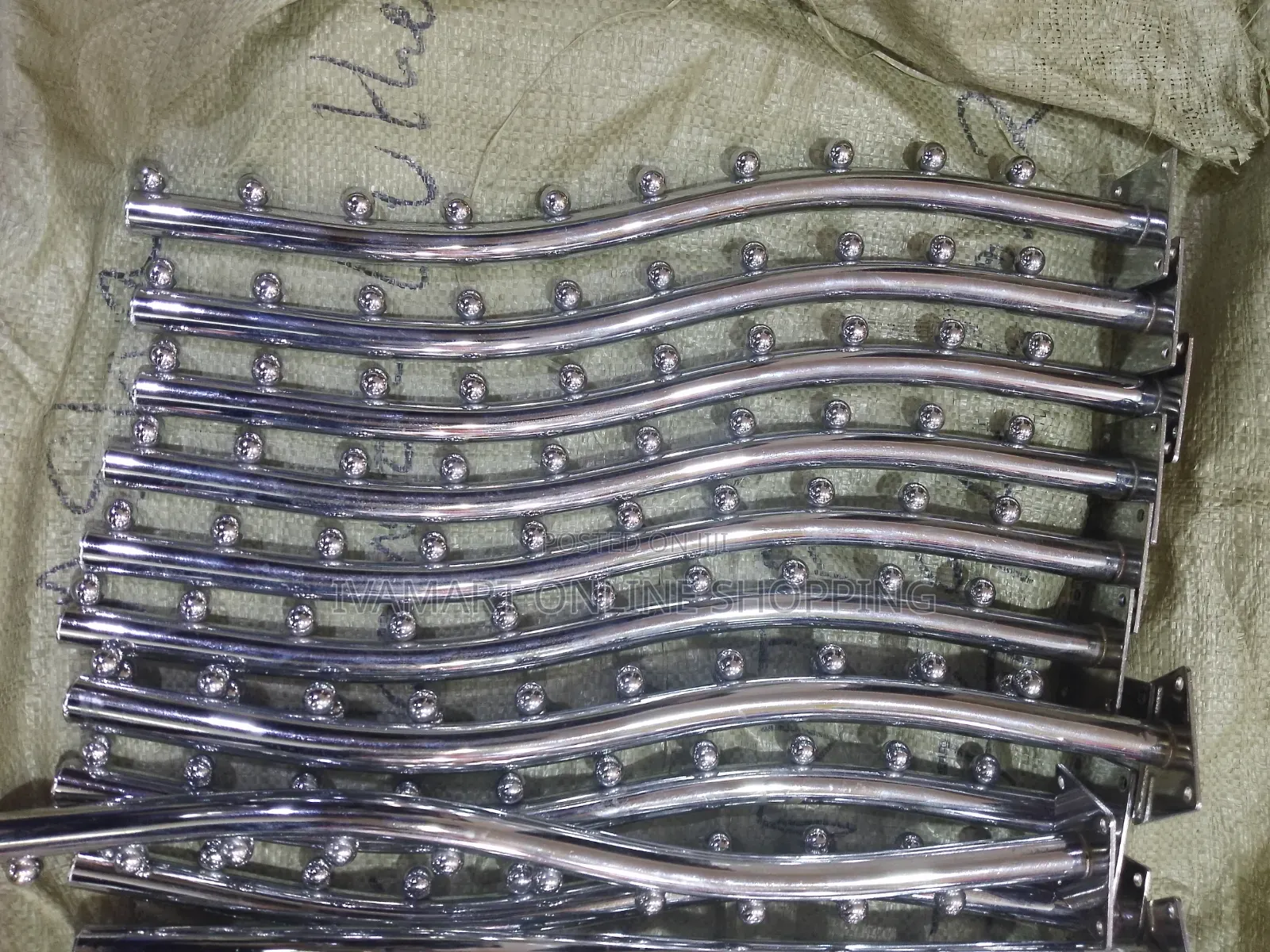 Wall Mounted Boutique Hooks Rods - With 10 Hooks