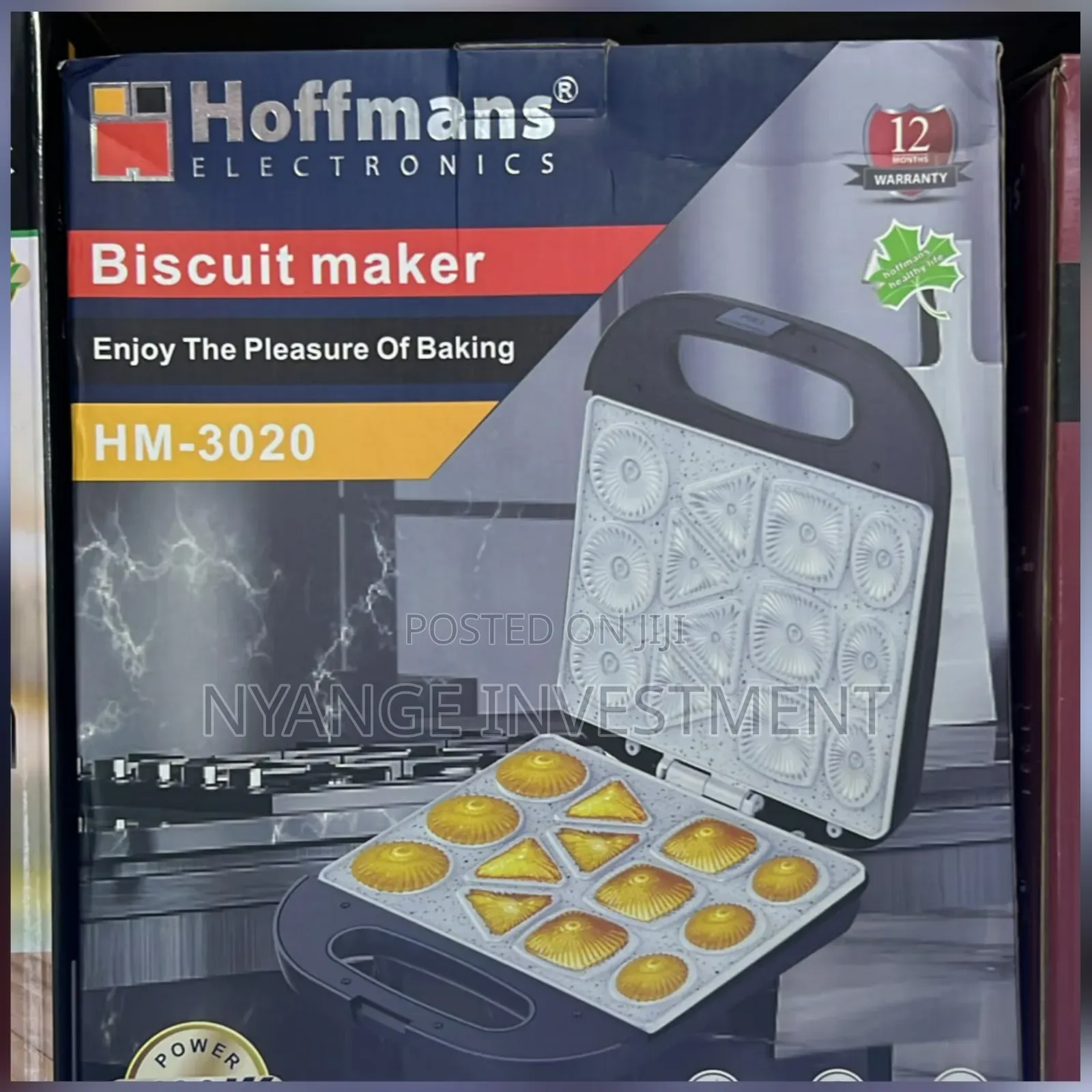Hoffman Biscuit MakerHM-3020 With 1400W Power and Non-Stick Plates.