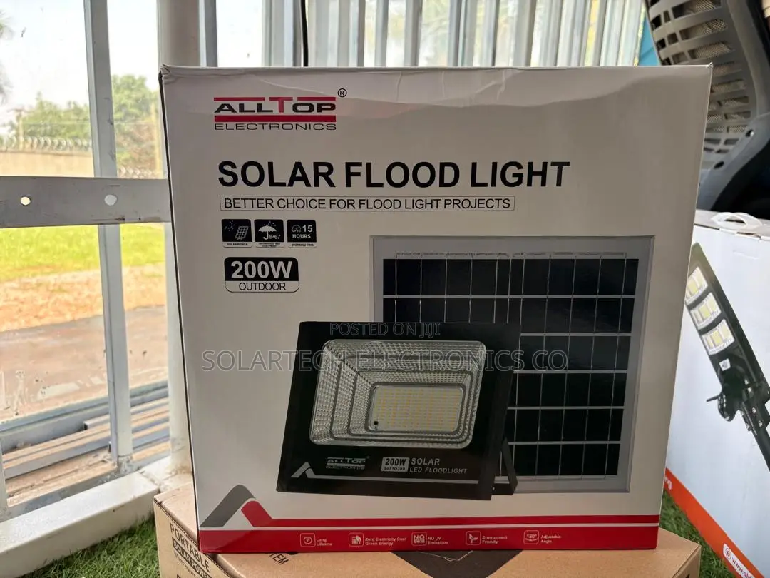 ALLTOP 200W Solar LED Flood Light – 3 Years Warranty