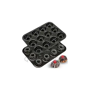 2 Pack Mini Fluted Tube Cake Pan
