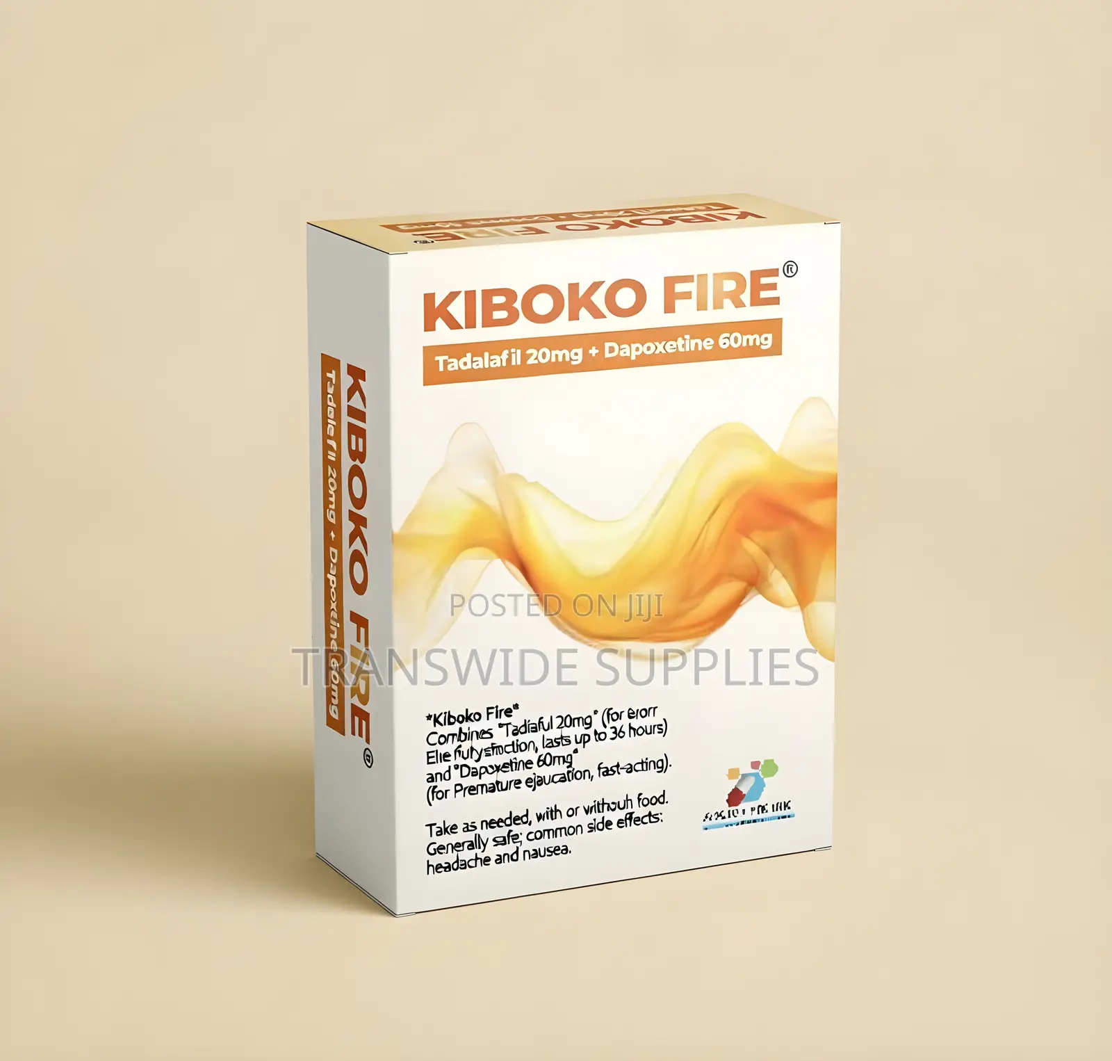 Kiboko Fire 4 Tablets Tadalafil 20mg Dapoxetine 60mg Full PKT