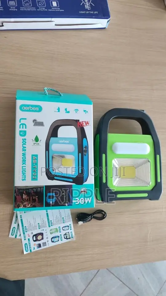 Aerbes 30W Rechargeable Solar LED Work Light AB-TY53