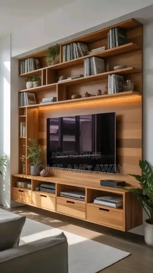 TV Stands Wall Units With Library Decors From 2,000,000/- Any Colour