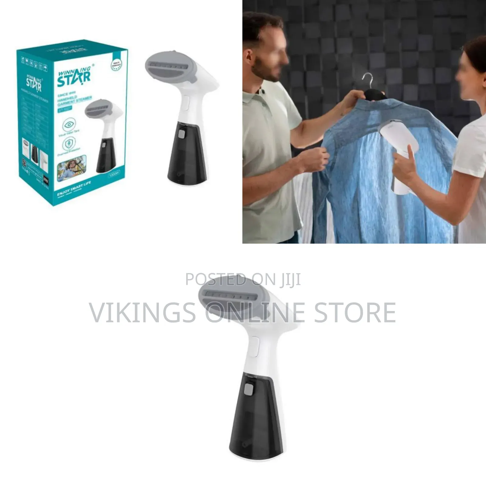 WINNING STAR Portable Travel 1000W Electric Handy Garment Steamer