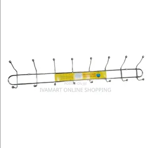 Multi Hooked Wall Mounted Hanger Line - 16 Hooks