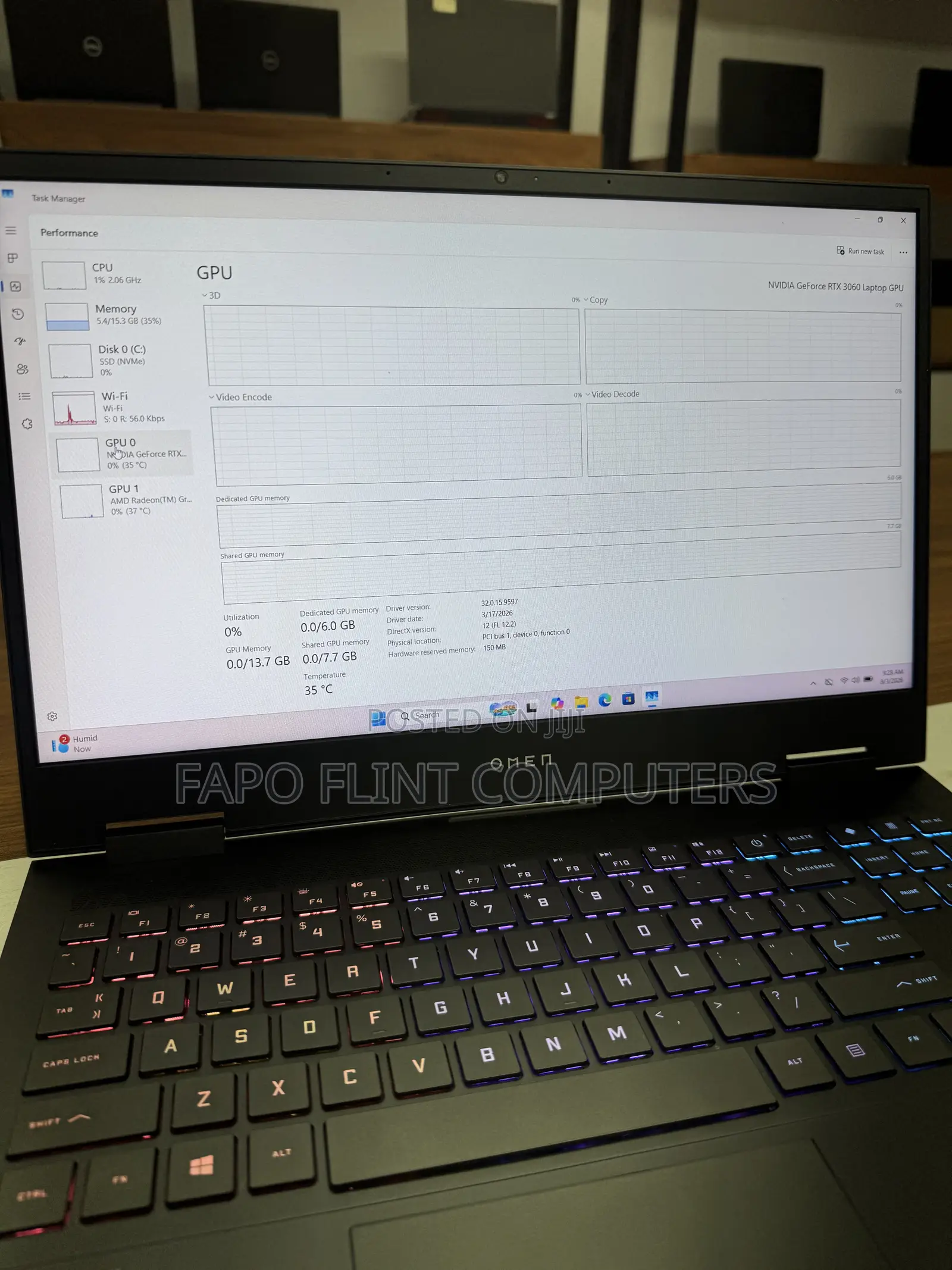 Laptop HP Omen 15 16GB AMD Ryzen 7 SSD 512GB