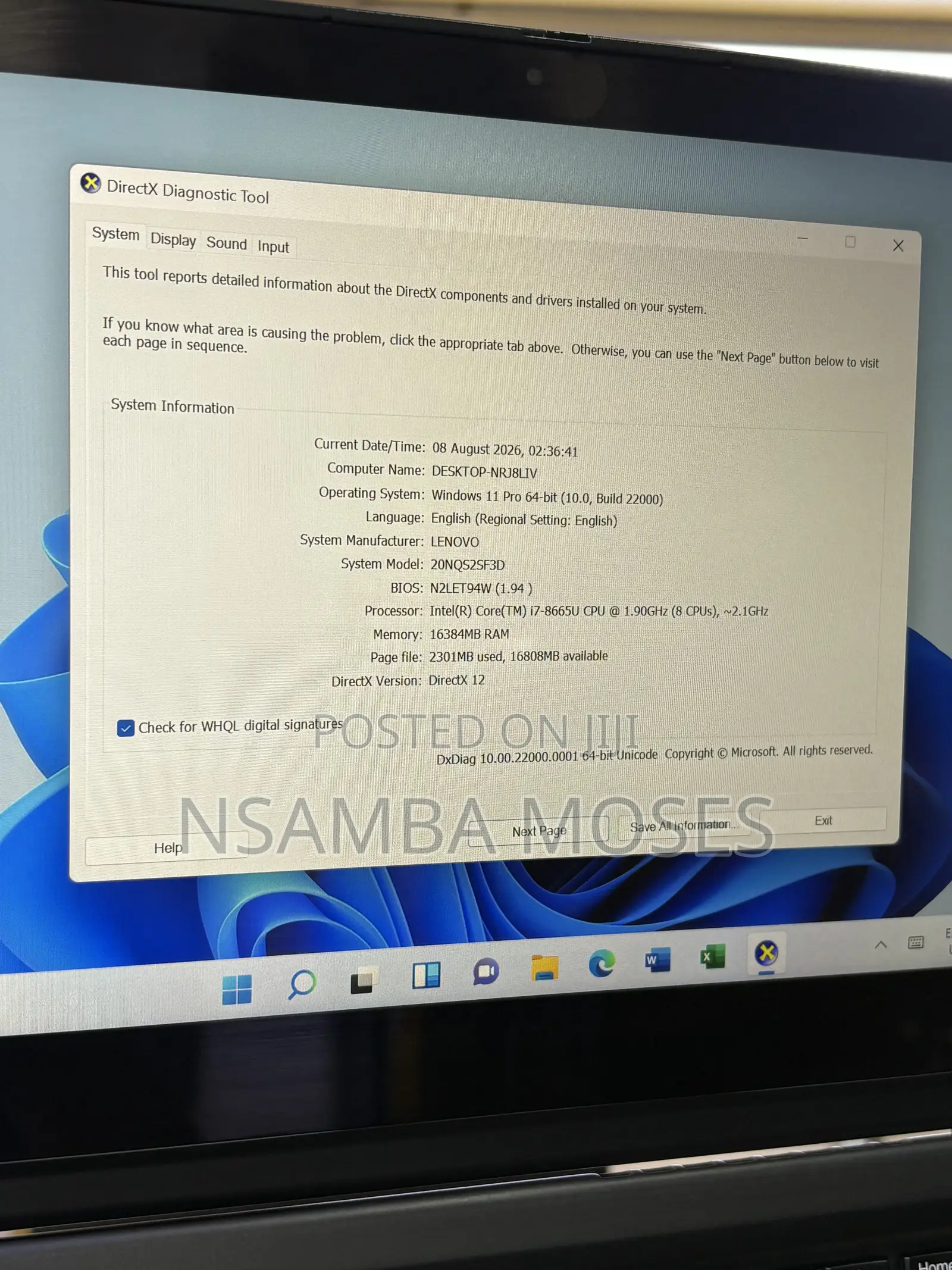 Laptop Lenovo ThinkPad X390 Yoga 16GB Intel Core i7 SSD 256GB