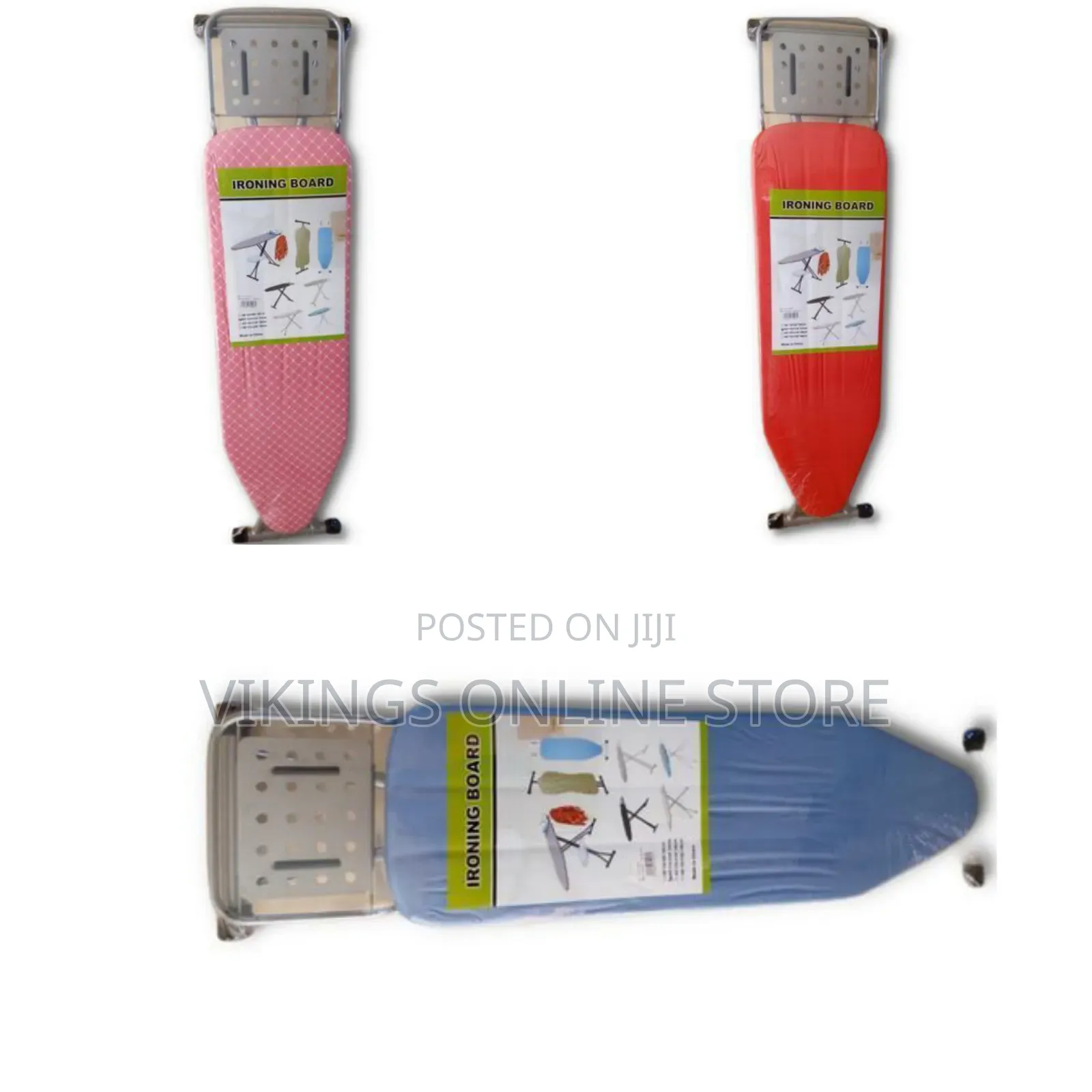 48*15 Inches Foldable Ironing Board With Aluminum Stands- Multicolors