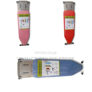 48*15 Inches Foldable Ironing Board With Aluminum Stands- Multicolors