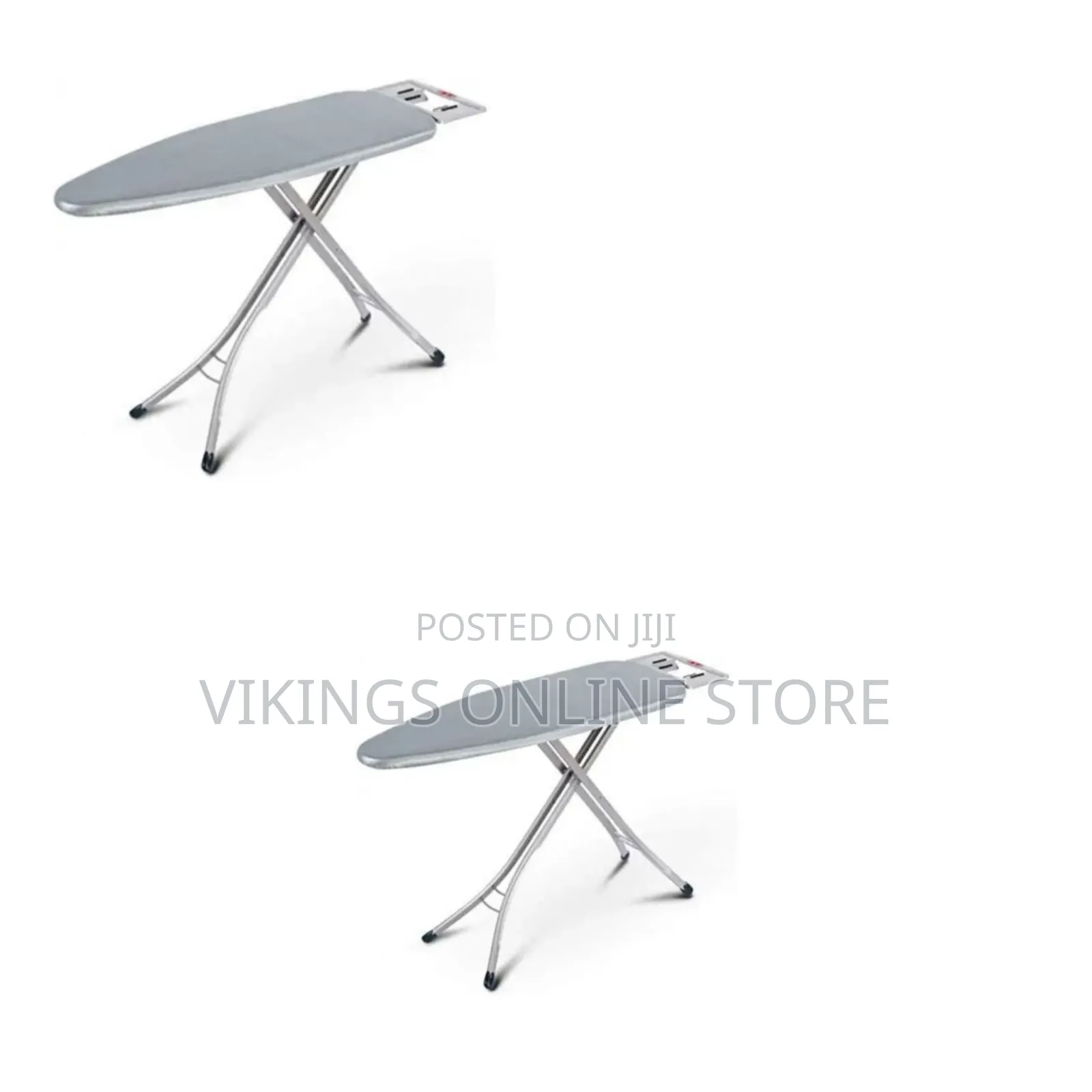 48*15 Inches Foldable Ironing Board With Aluminum Stands-Grey