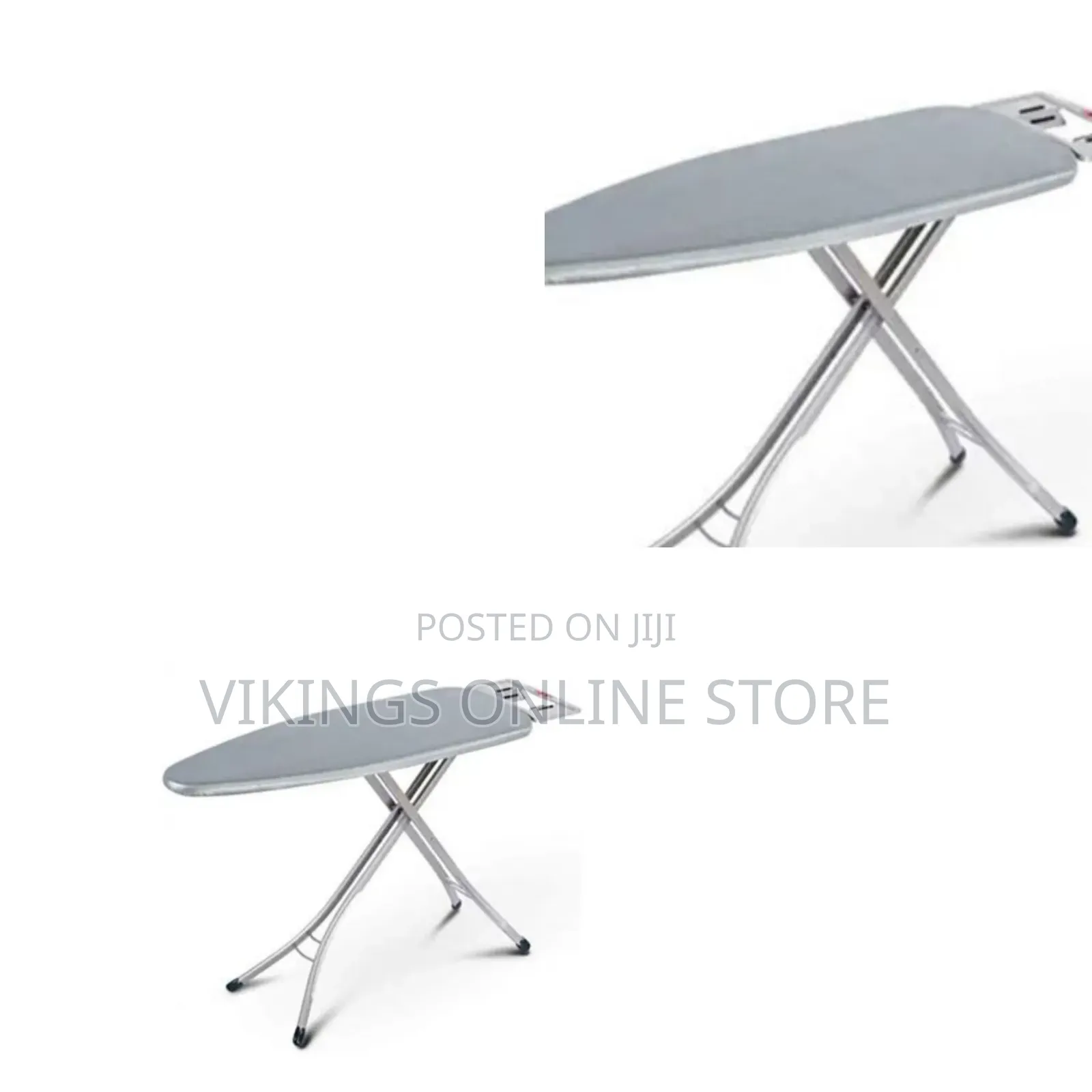 48*15 Inches Foldable Ironing Board With Aluminum Stands-Grey