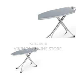48*15 Inches Foldable Ironing Board With Aluminum Stands-Grey