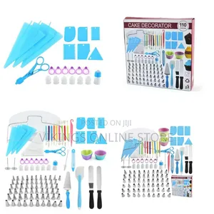 288 Pieces of Cake Baking, Decorating Kit Set, Blue