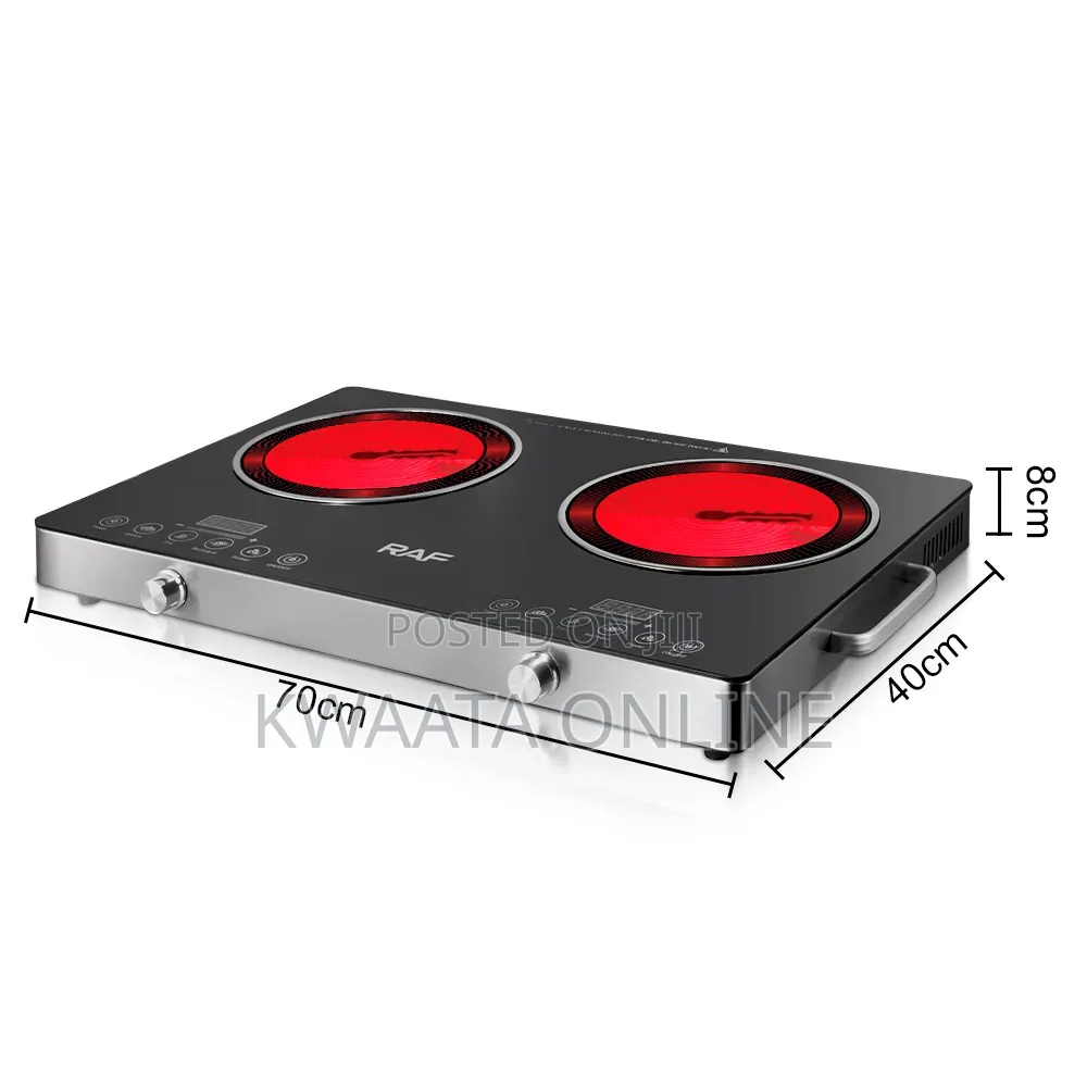 RAF Double Burner 7000W Electric Infrared Cooker R8050 Digital Display