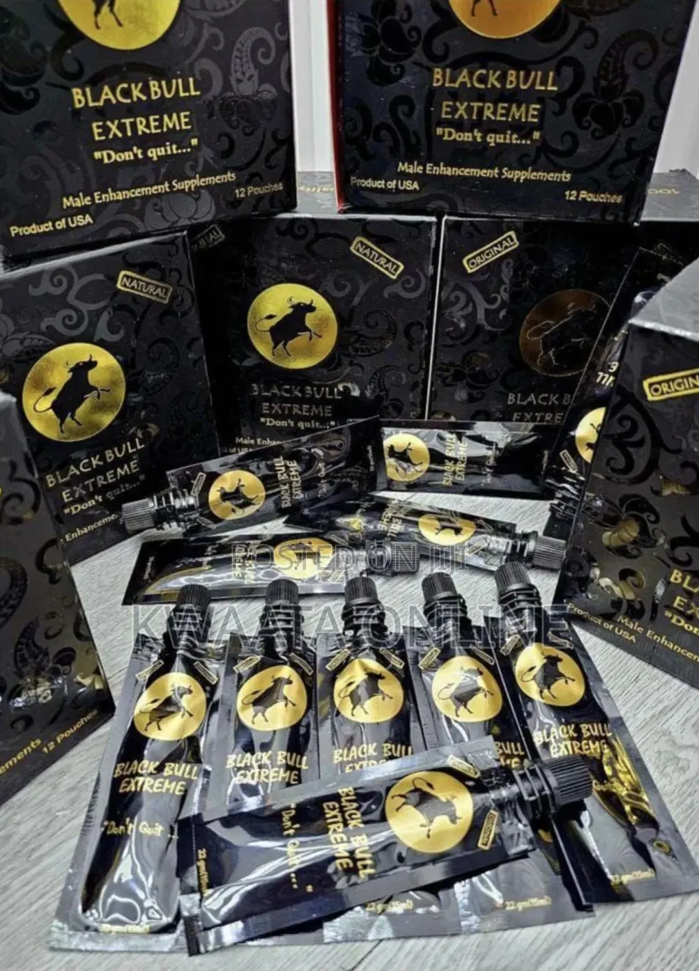 Black Bull Extreme Turbo "Dont Quit" Men's Sex Libido Honey(12 PC Box)