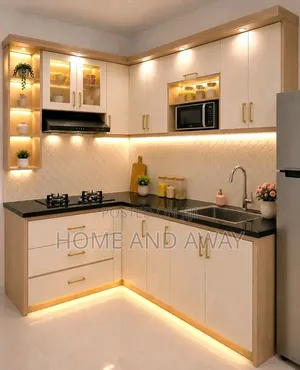 Kitchen Cabinets of Very Small Spaces From 4,000,000/- In Any Colour