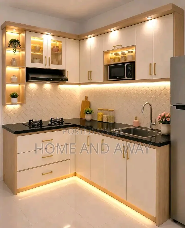 Kitchen Cabinets of Very Small Spaces From 4,000,000/- In Any Colour