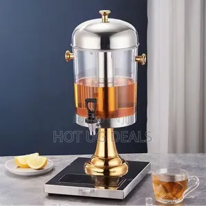 8L Non-Electric Stainless Steel Single Table Juice Dispenser - Silver