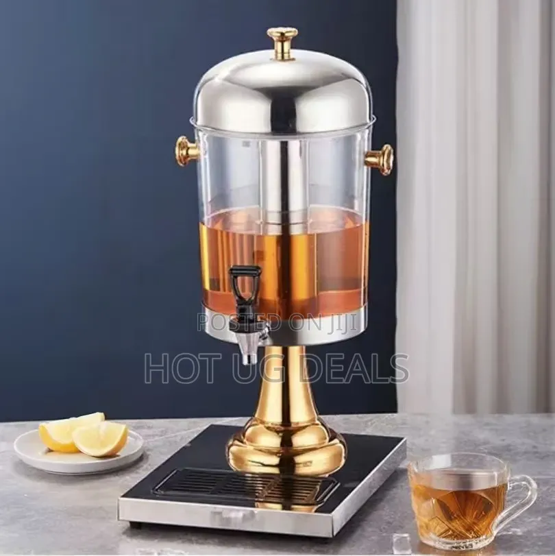 8L Non-Electric Stainless Steel Single Table Juice Dispenser - Silver