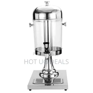 8L Non-Electric Stainless Steel Single Table Juice Dispenser - Silver