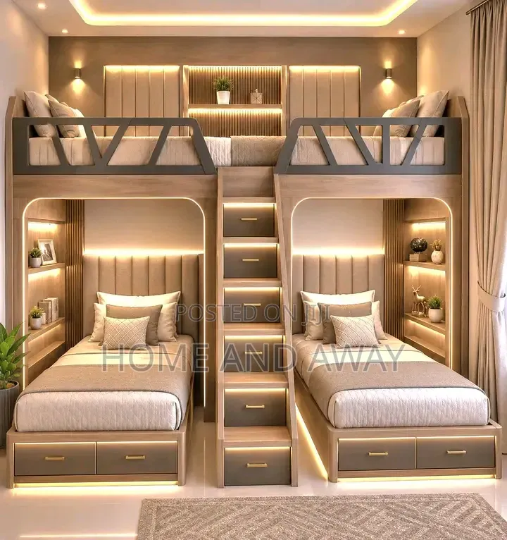 Bunk Beds With Smart Triple Beds in Any Colour From 4,000,000/-