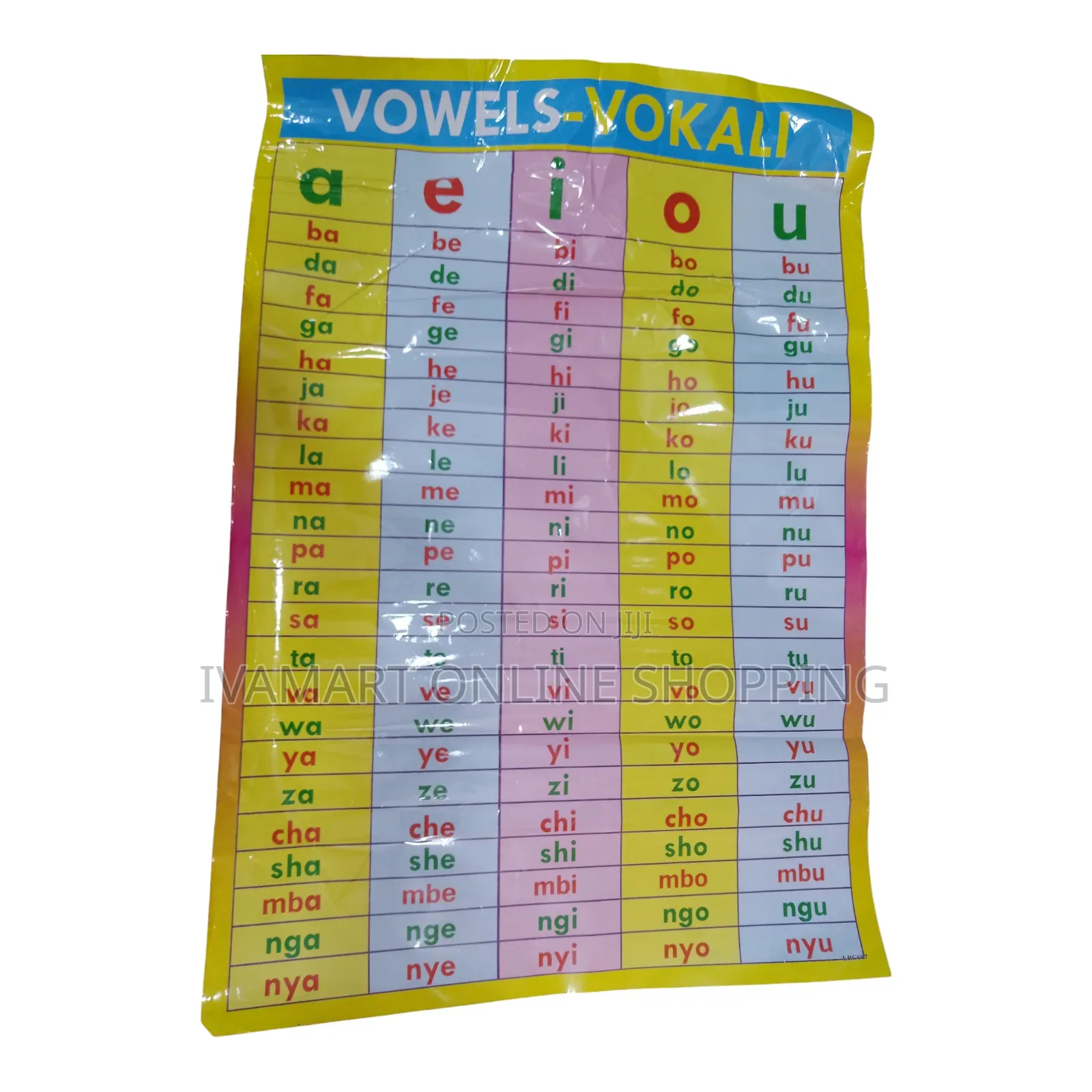 Kids Educational Waterproof Charts - Body Parts, Animals, Vowels, Etc.