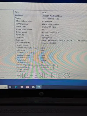 Laptop HP 250 G7 4GB Intel Celeron SSD 128GB