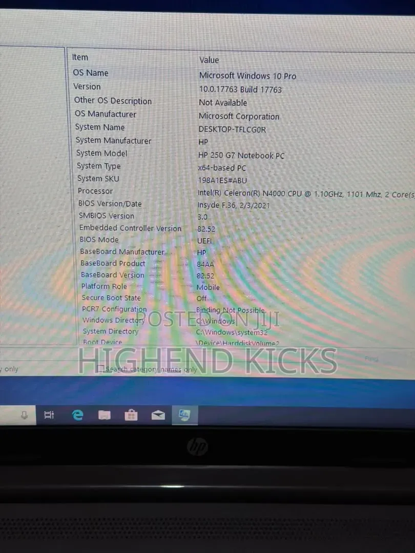 Laptop HP 250 G7 4GB Intel Celeron SSD 128GB
