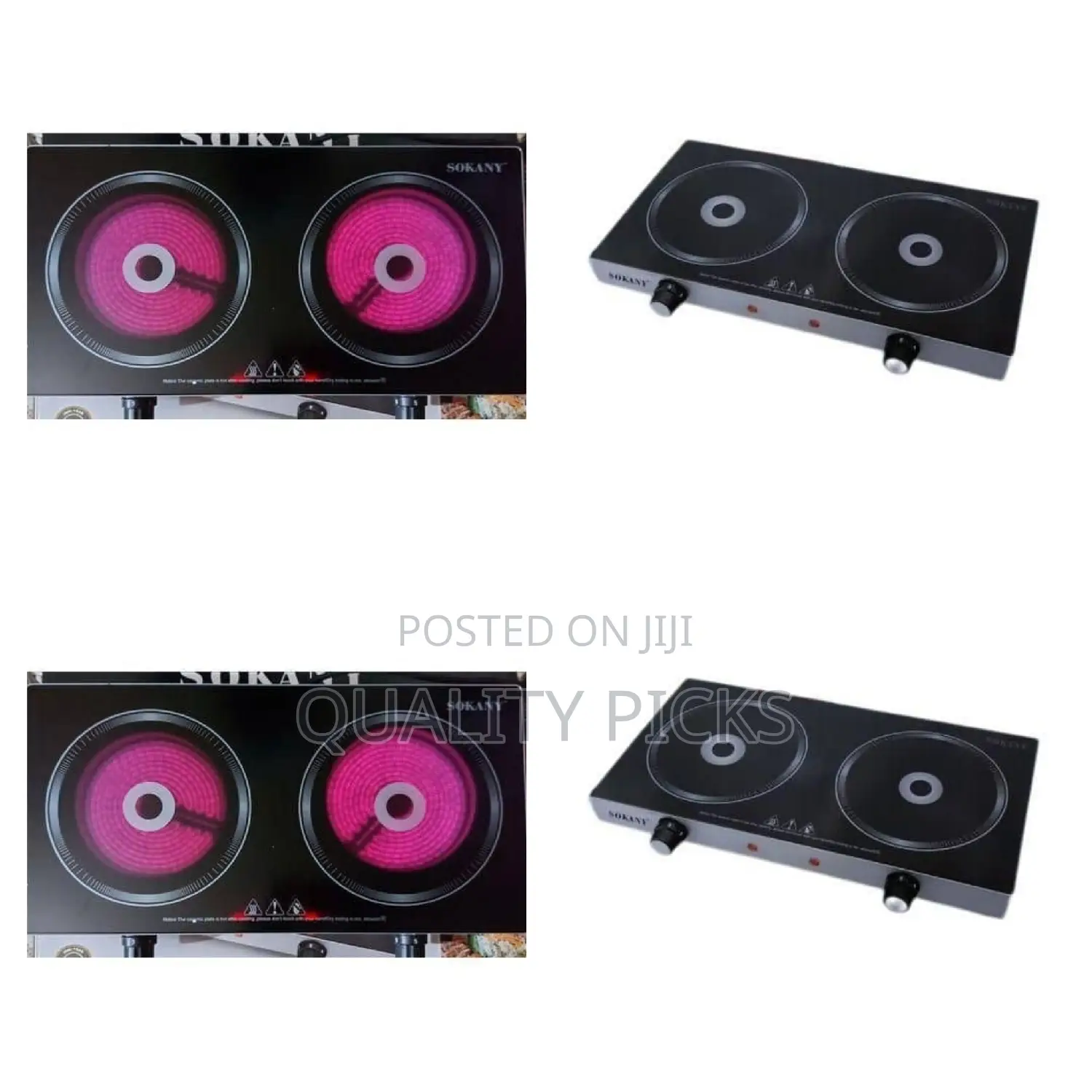 Sokany Tabletop Cooker Electric Infrared Cooker Stove Black