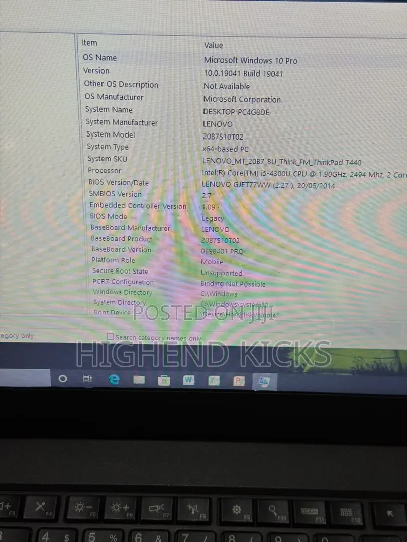 Laptop Lenovo ThinkPad T440 8GB Intel Core i5 SSD 256GB