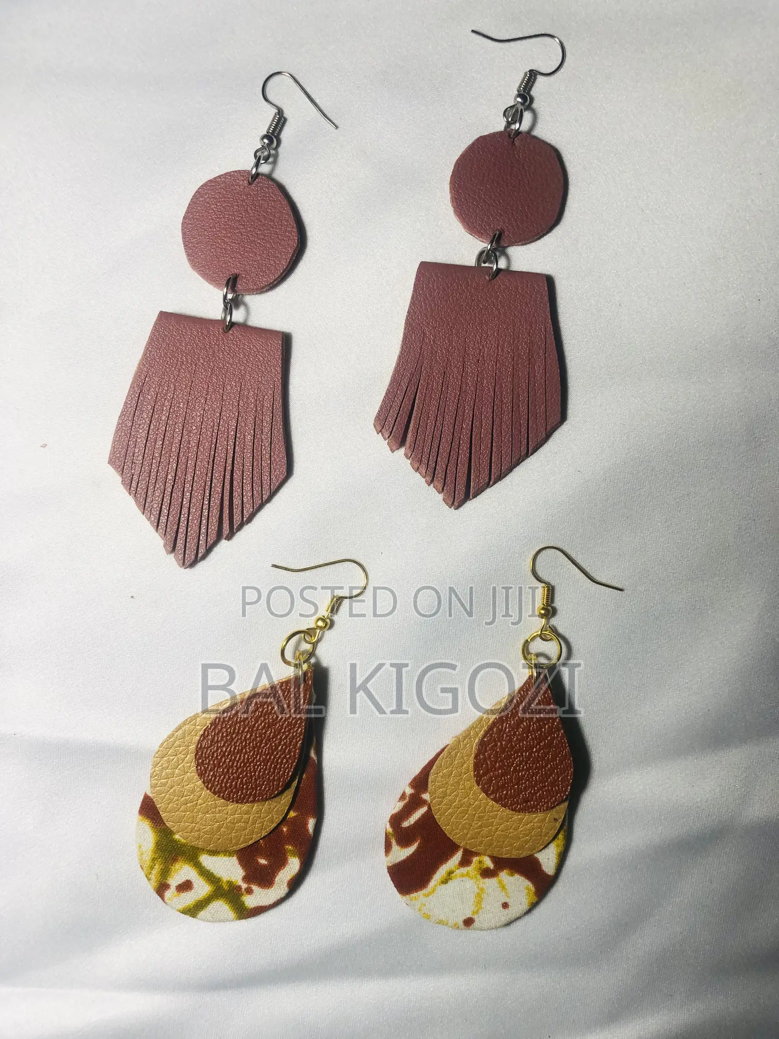 Leather Design Earrings