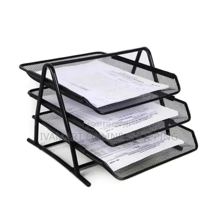 3 - Tier Office Document Tray - Metallic, New in Box