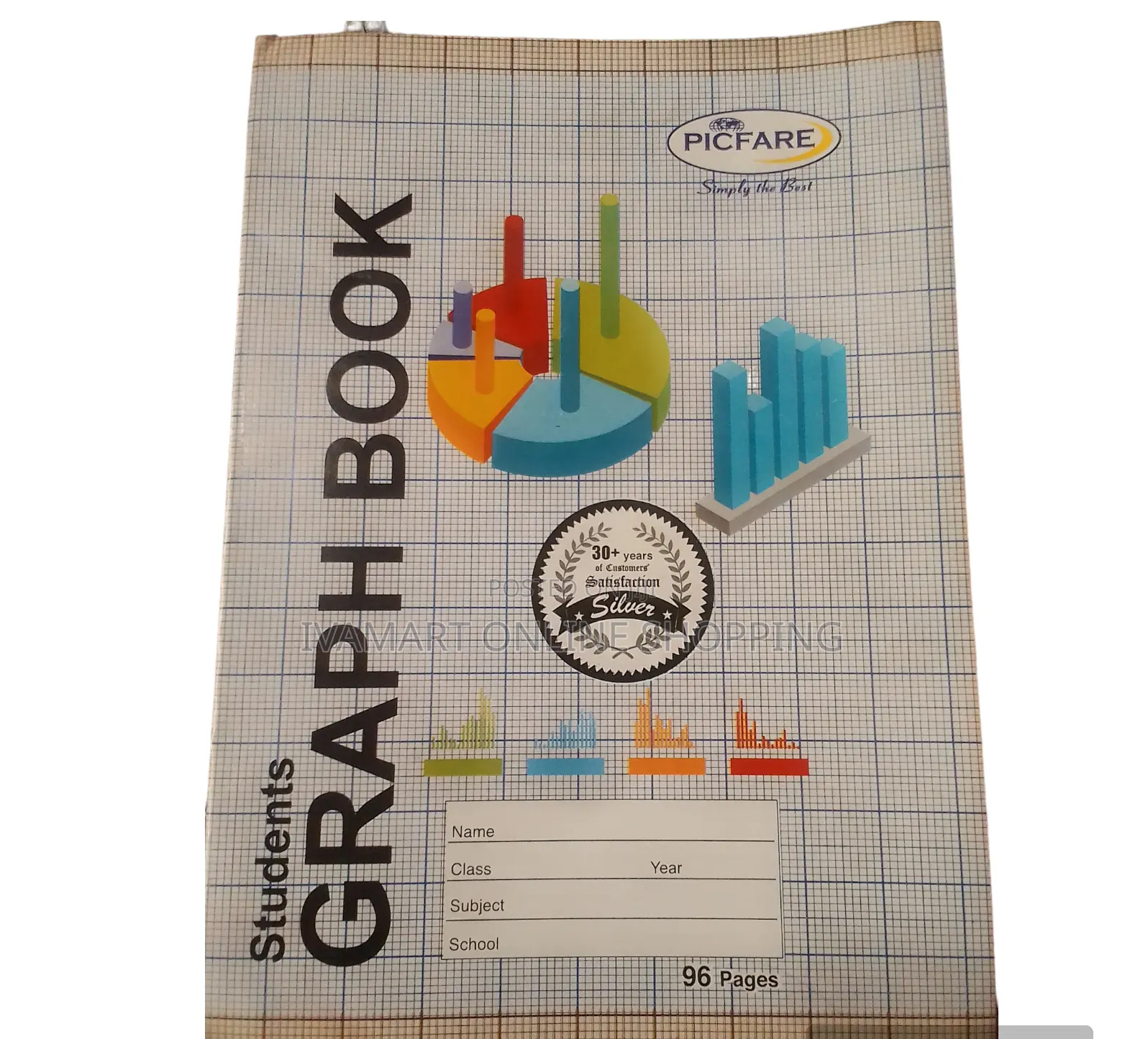 96 Pages Graph Books - Size A4, Different Brands