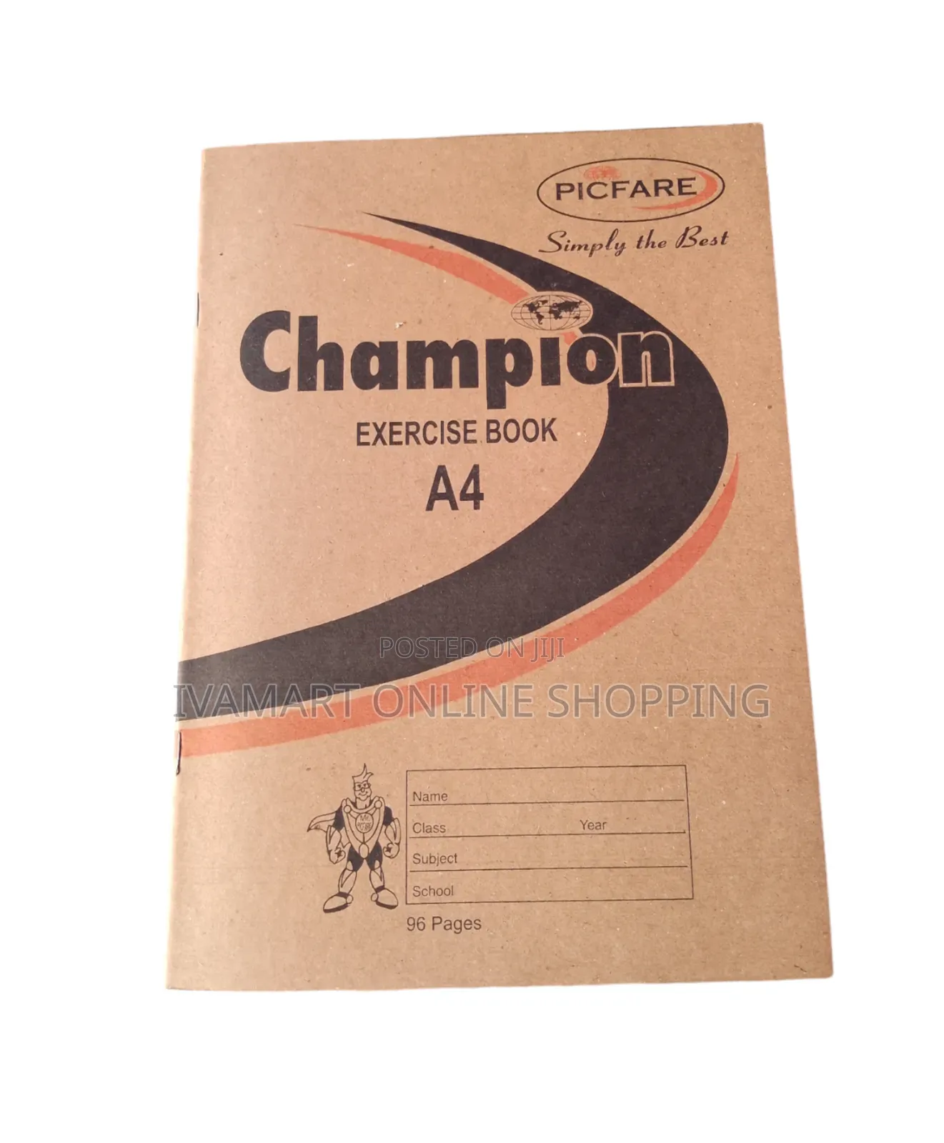 96 Pages Champion Exercise Books - 12 Pcs, Size A4