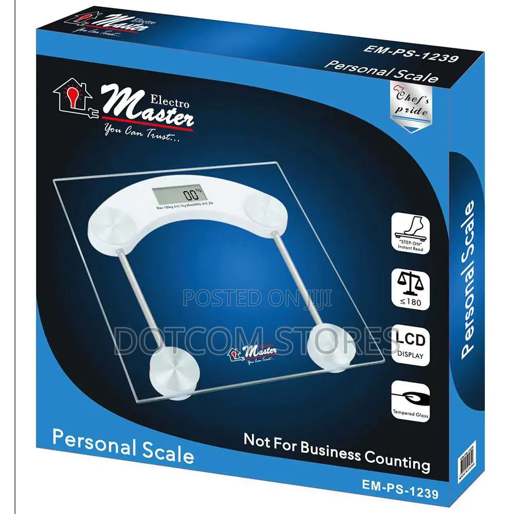 Mechanical Bathroom Weighing Scale 180kg Transparent - Clear