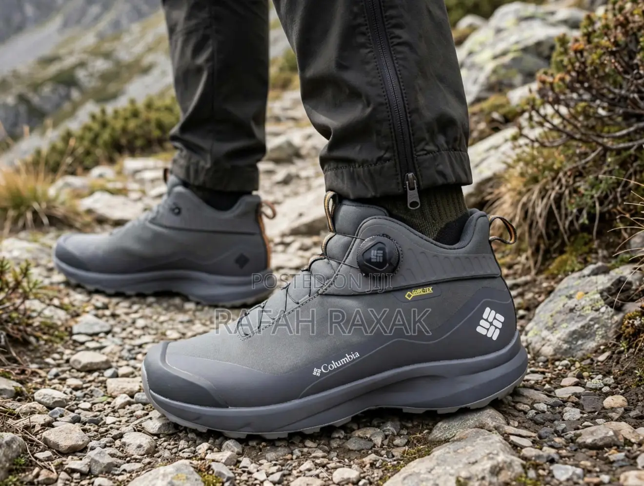 Original Grey Columbia Crestwood Mid Gore-Tex Hiking Sneakers Boots