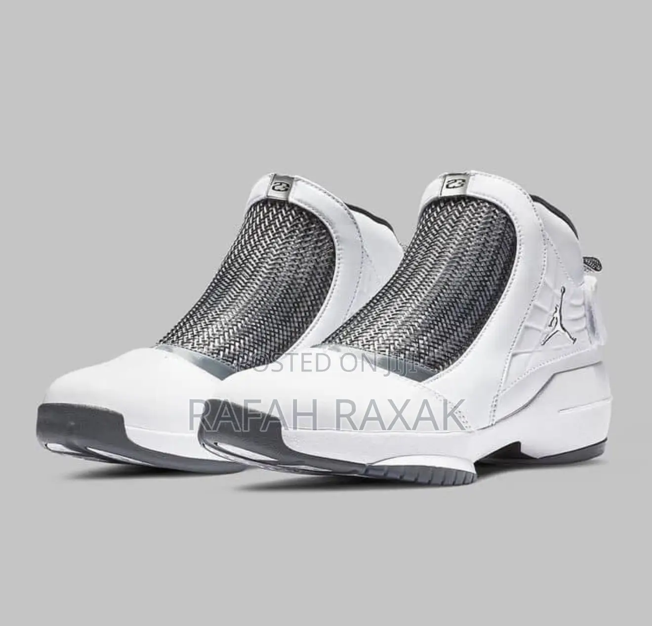 Original Grey/White Air Jordan 19 Retro OG “Flint” Sneakers