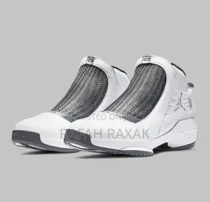 Original Grey/White Air Jordan 19 Retro OG “Flint” Sneakers