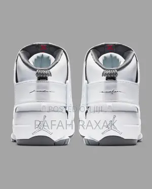 Original Grey/White Air Jordan 19 Retro OG “Flint” Sneakers