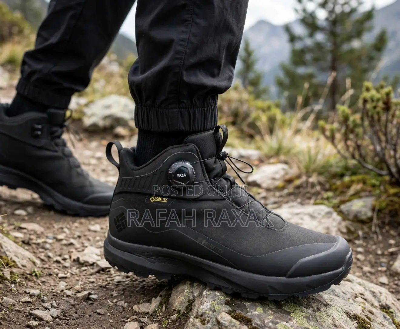 Men’s Classic Black Columbia Crestwood Mid GTX Hiking Sneaker Boots