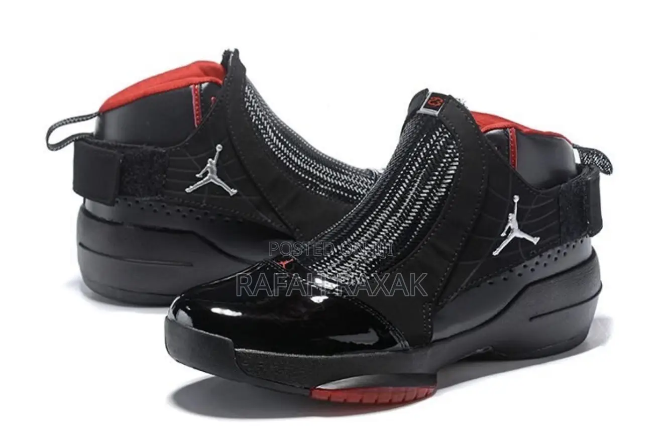Original Black/Red Air Jordan 19 Retro OG Basketball Sneakers