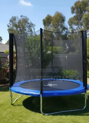 8ft Kids' Trampoline With a Safety Enclosure Net