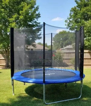 8ft Kids' Trampoline With a Safety Enclosure Net