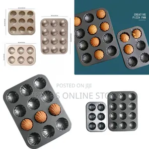 2 Pieces of Nonstick Shell-Shaped Madeleine- Mold Cake