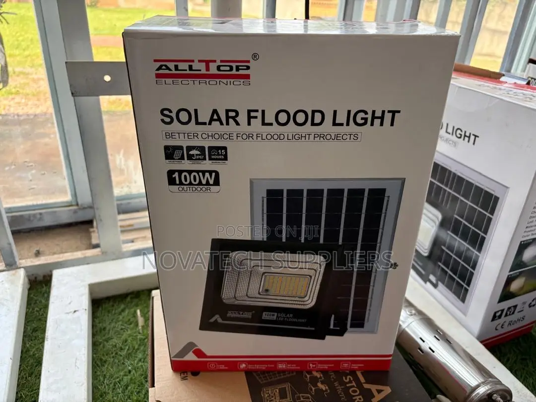 ALLTOP 100W Solar LED Flood Light – 3 Years Warranty