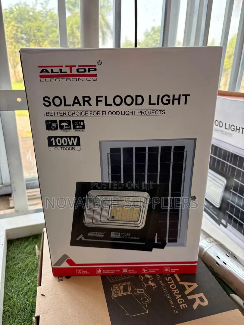 Brand New ALLTOP 100W Solar Security Flood Light for Outdoor Use