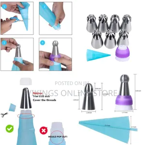 Foods Russian Ball Piping Nozzles Set, Royale Mesum Russian Ball Tips