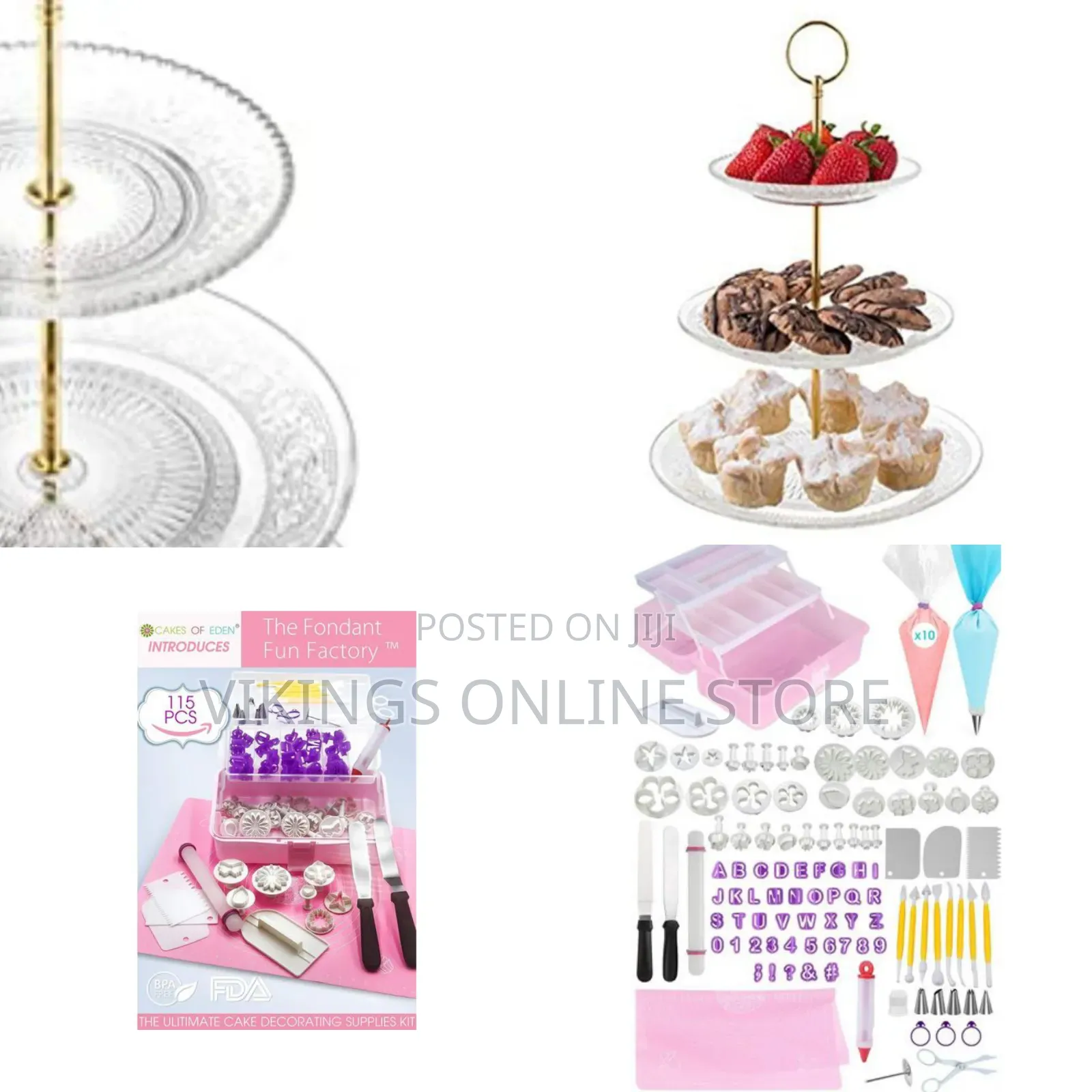 Fondant Tools Cake Decorating Supplies - 123pc Baking Kit Icing Piping